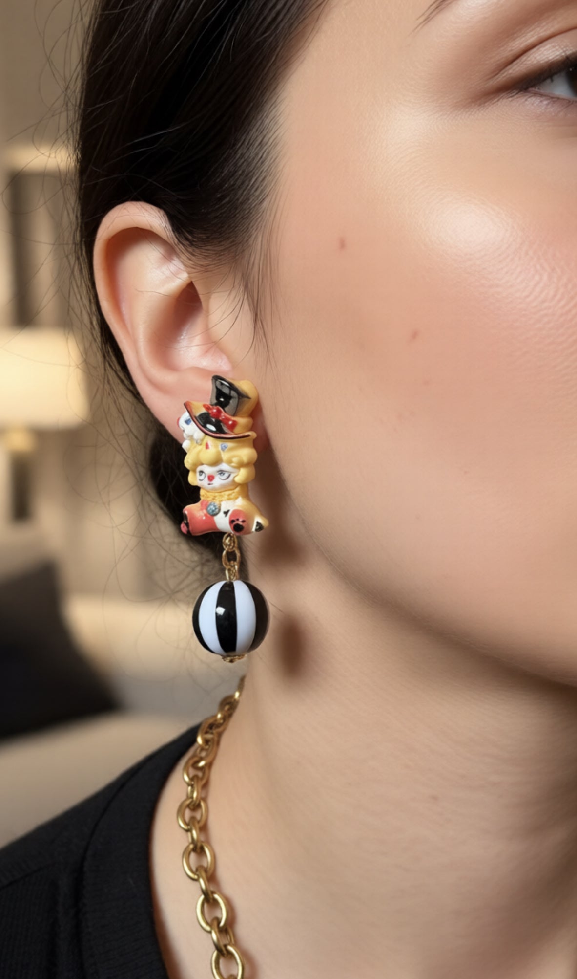 The twin clown earrings