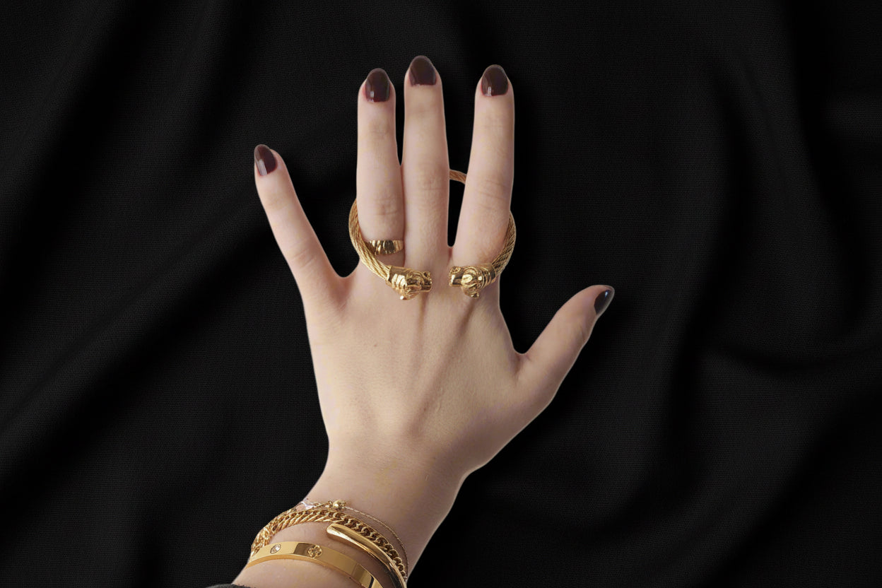 Vintage lion bangle