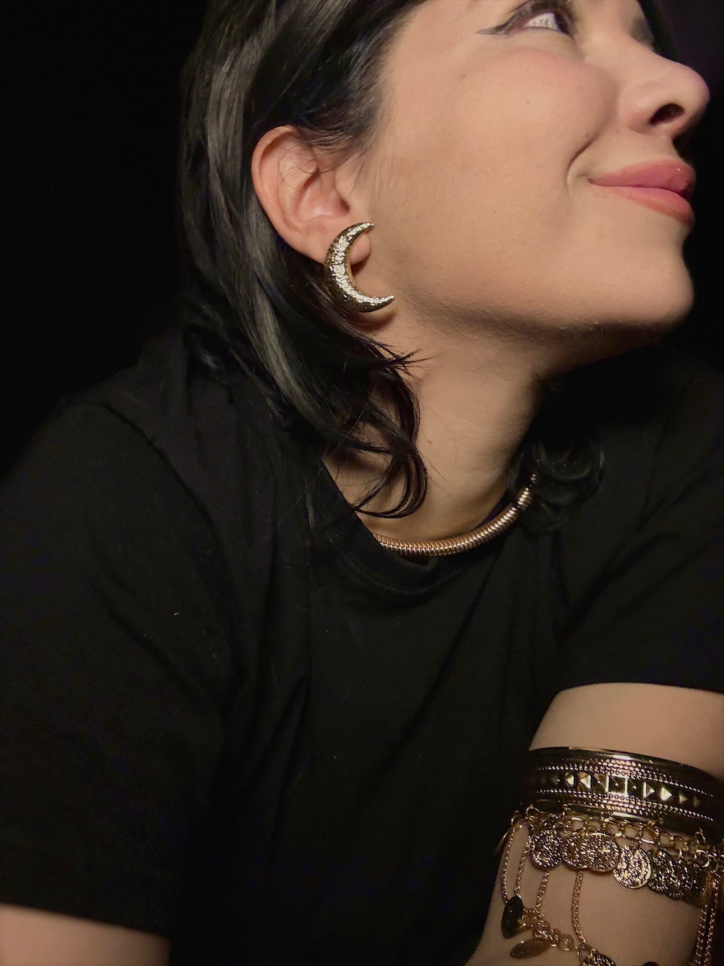 Crescent earrings