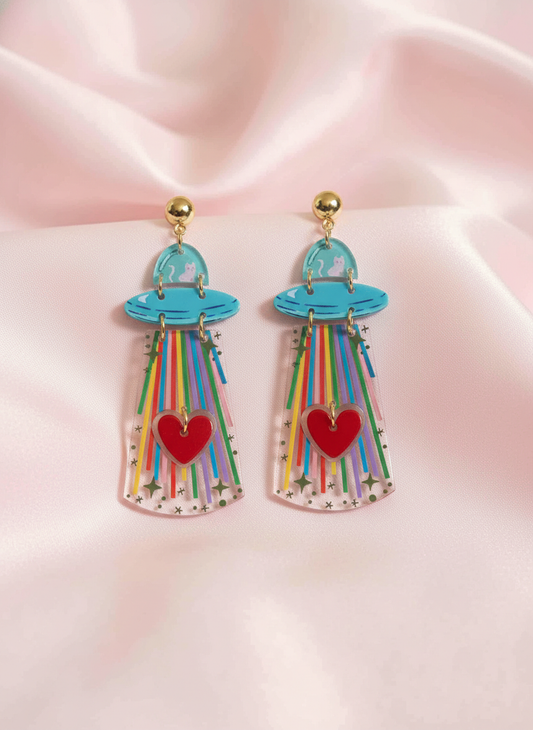 Abducted by cat earrings