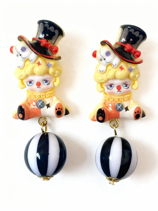 The twin clown earrings