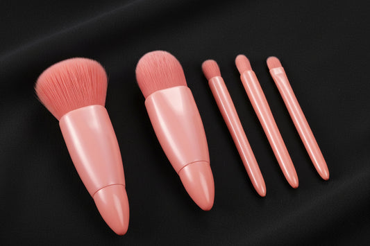 Travel-Friendly Pink Brush Set